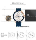 Tommy Hilfiger Quartz Multifunction White Dial Silicone Strap Watch for Men TH1791778 - KRISHNA WATCH COMPANY