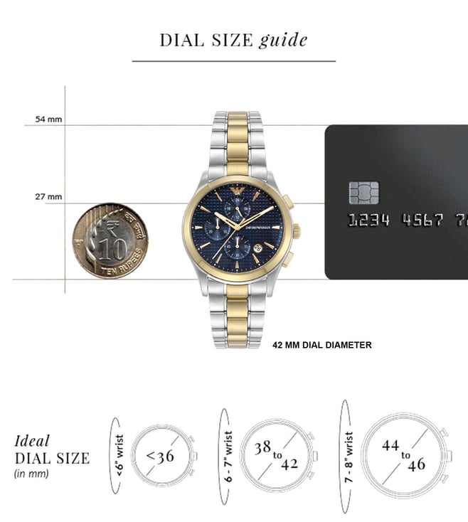 Emporio Armani Paolo Chronograph Watch for Men AR11579 - KRISHNA WATCH COMPANY