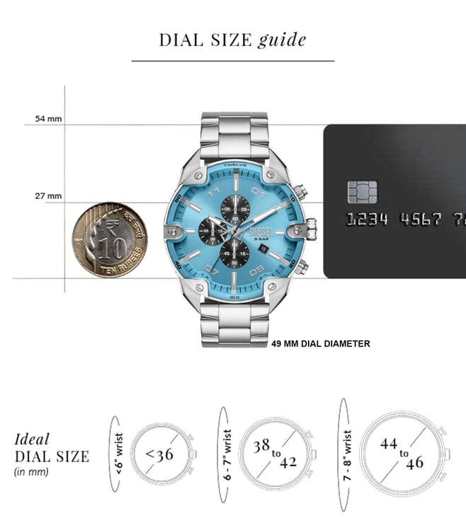 DIESEL Spiked Chronograph Watch for Men DZ4655 - KRISHNA WATCH COMPANY