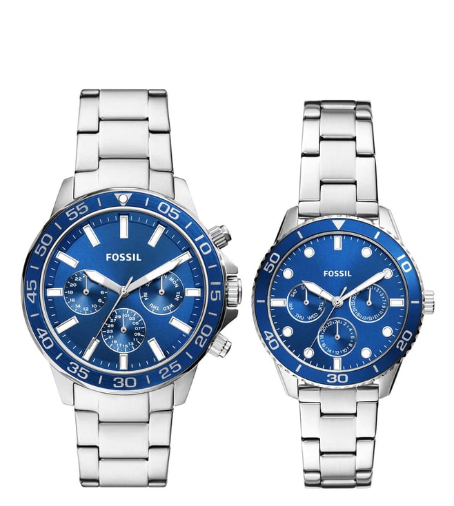 Fossil Bannon Analog Couples Watch BQ2828SET - KRISHNA WATCH COMPANY