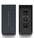 Daniel Wellington Petite Unisex Black Round Dial Analog Watch - DW00100307K