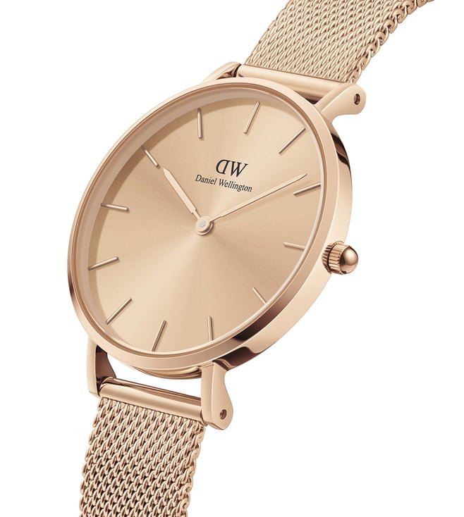 Daniel Wellington Petite Women Rose Gold Round Dial Analog Watch - DW00100470K - KRISHNA WATCH COMPANY