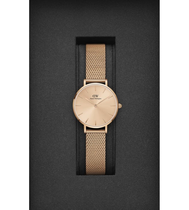 Daniel Wellington Petite Women Rose Gold Round Dial Analog Watch - DW00100470K - KRISHNA WATCH COMPANY