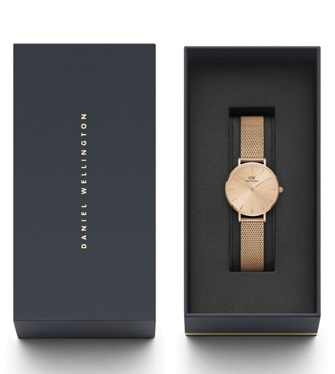 Daniel Wellington Petite Women Rose Gold Round Dial Analog Watch - DW00100470K - KRISHNA WATCH COMPANY
