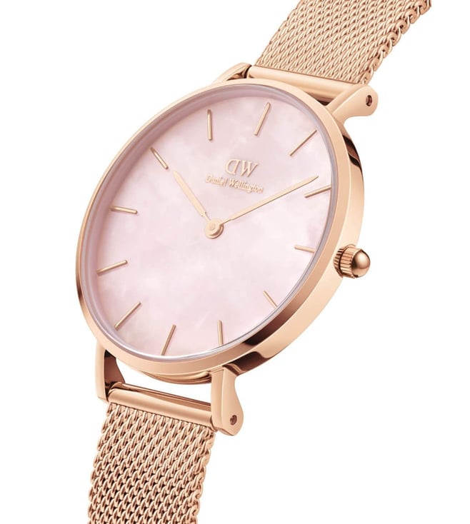 Daniel Wellington Petite Women Pink Round Dial Analog Watch - DW00100513K - KRISHNA WATCH COMPANY