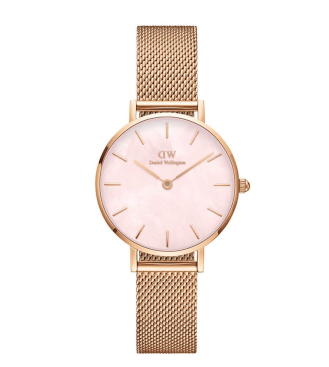 Daniel Wellington Petite Women Pink Round Dial Analog Watch - DW00100513K - KRISHNA WATCH COMPANY