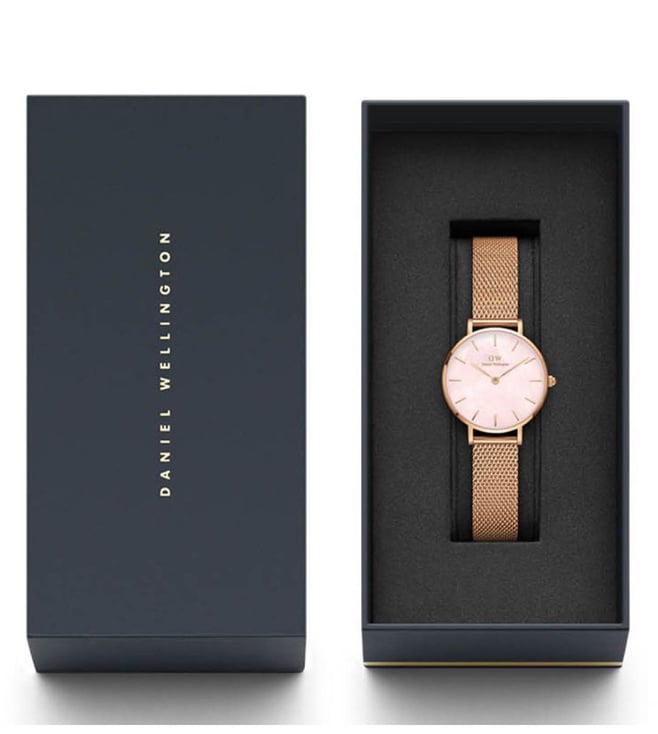 Daniel Wellington Petite Women Pink Round Dial Analog Watch - DW00100513K - KRISHNA WATCH COMPANY
