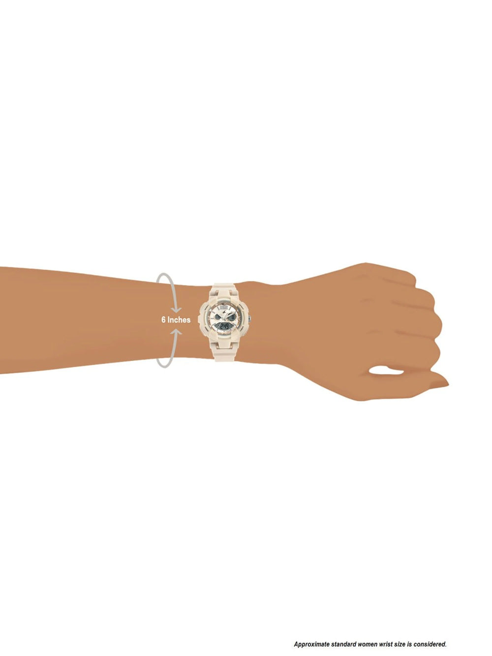 Fastrack Street Line Quartz Analog Digital Off White Dial PU Strap Watch for Girls nr68016pp03 - KRISHNA WATCH COMPANY