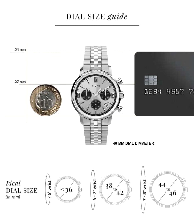 Timex Marlin PANDA Men Silver-Tone Analog Round Stainless Steel Dial Watch - KRISHNA WATCH COMPANY