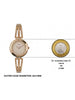 Timex Women Rose Gold Round Analog Brass Dial Watch- TWTL10312
