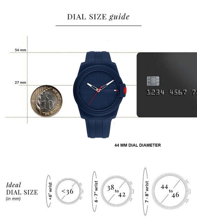Tommy Hilfiger Quartz Analog Blue Silicone Strap for Men th1710595w - KRISHNA WATCH COMPANY