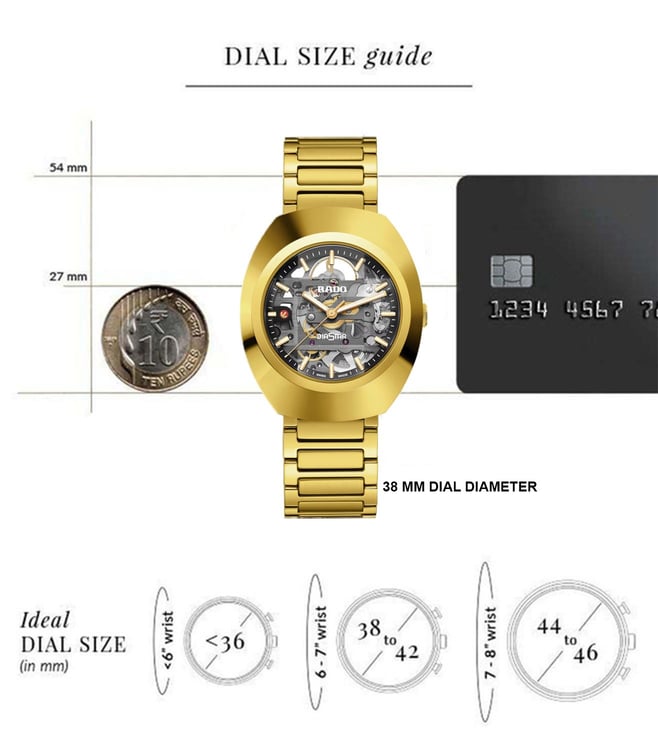 RADO Diastar Original Skeleton Automatic Unisex Watch - R12164153 - KRISHNA WATCH COMPANY