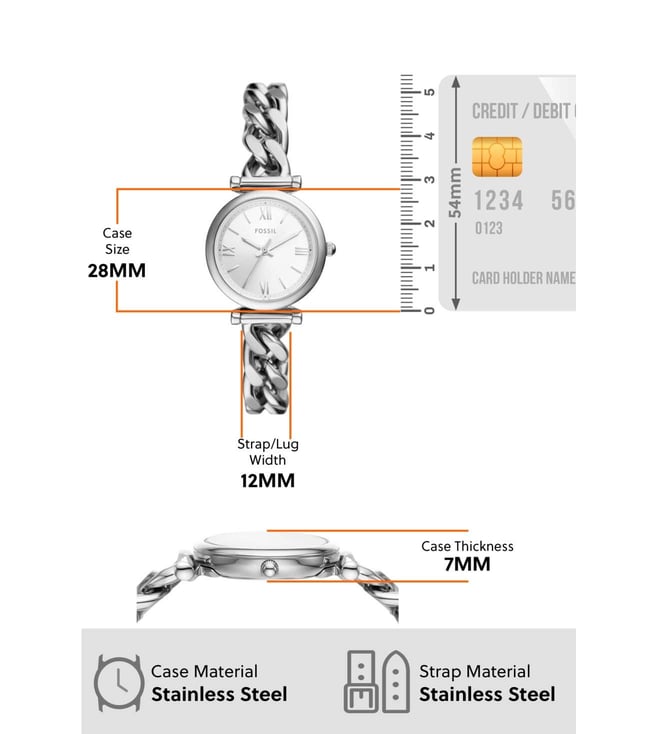 Fossil Carlie Analog Watch for Women ES5331 - KRISHNA WATCH COMPANY