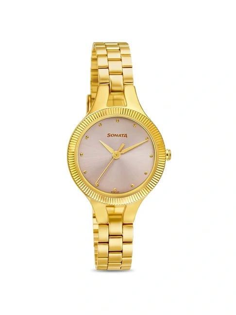 Sonata Gold Edit Analog Watch for Women NR8177YM02 - KRISHNA WATCH COMPANY