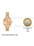 Fastrack Stunners Quartz Analog Rose Gold dial Stainless Steel Strap Watch for Girls - 6267WM01 - KRISHNA WATCH COMPANY