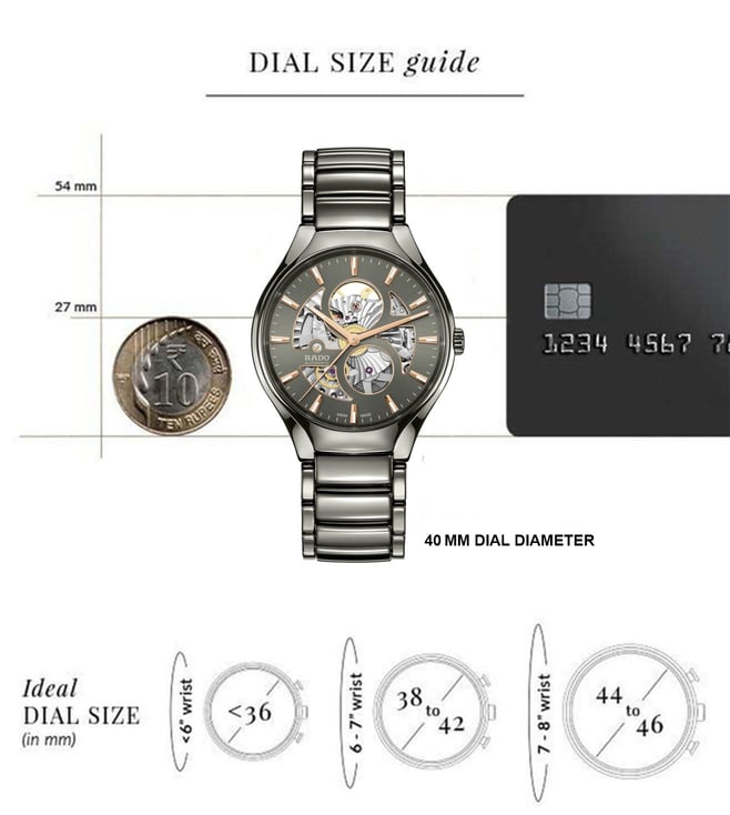 RADO Round Automatic Open Heart Automatic Unisex 40 mm R27108112 - KRISHNA WATCH COMPANY