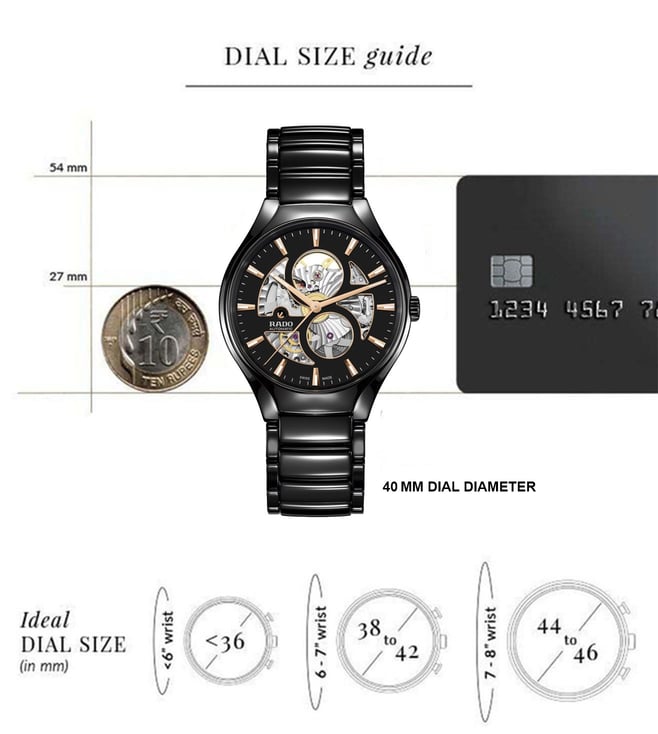 RADO Round Automatic Open Heart Automatic Unisex 40 mm R27107172 - KRISHNA WATCH COMPANY
