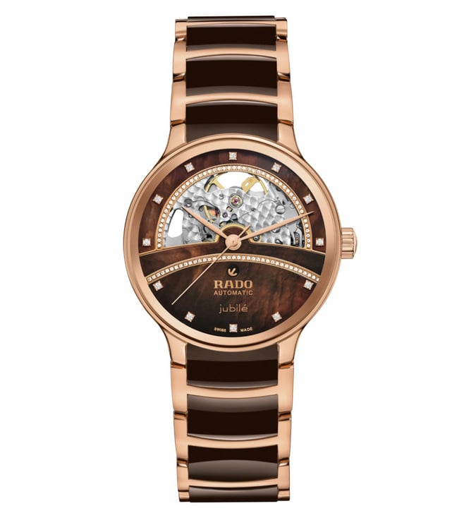 RADO Centrix Diamonds Open Heart Automatic Watch for Women R30029942 - KRISHNA WATCH COMPANY