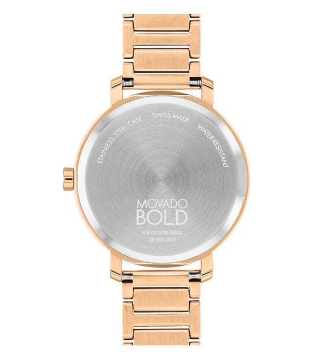 Movado Bold Evolution 2.0 Swiss Qtz Rose Gold Round Dial Women's Watch - 3601143 - KRISHNA WATCH COMPANY