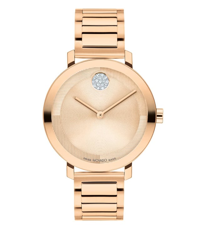 Movado Bold Evolution 2.0 Swiss Qtz Rose Gold Round Dial Women's Watch - 3601143 - KRISHNA WATCH COMPANY