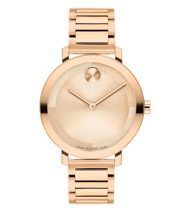 Movado Bold Evolution 2.0 Swiss Qtz Rose Gold Round Dial Women's Watch - 3601142 - KRISHNA WATCH COMPANY