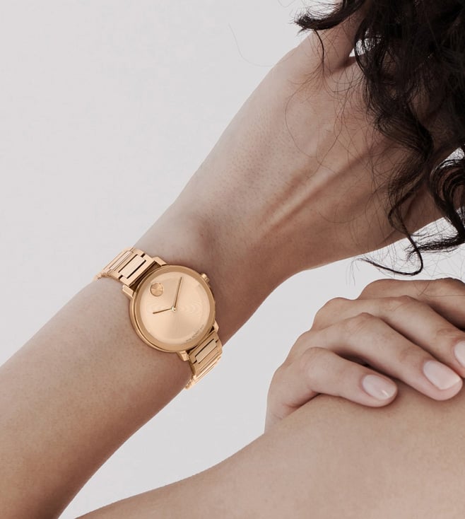 Movado Bold Evolution 2.0 Swiss Qtz Rose Gold Round Dial Women's Watch - 3601142 - KRISHNA WATCH COMPANY