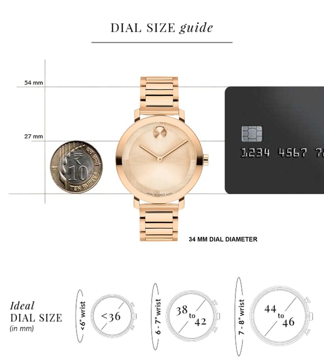 Movado Bold Evolution 2.0 Swiss Qtz Rose Gold Round Dial Women's Watch - 3601142 - KRISHNA WATCH COMPANY