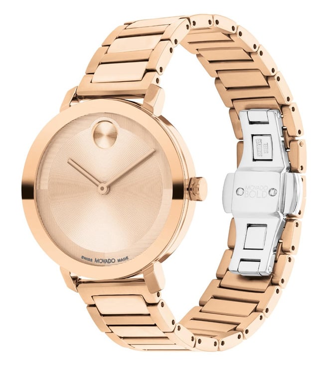 Movado Bold Evolution 2.0 Swiss Qtz Rose Gold Round Dial Women's Watch - 3601142