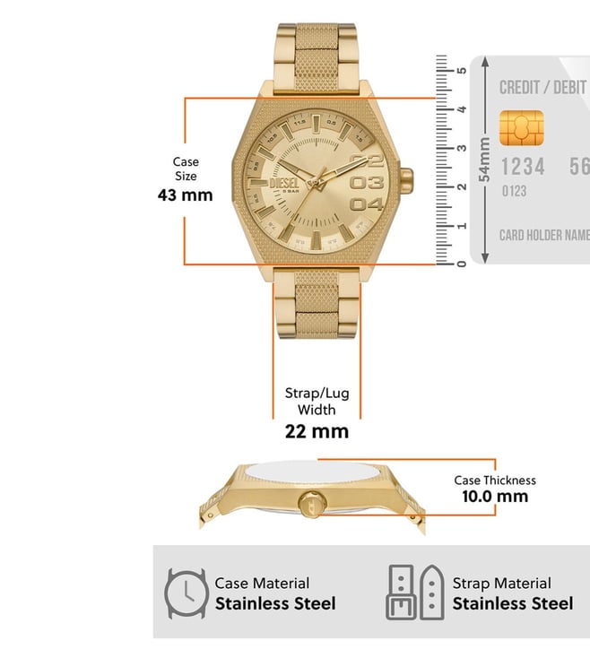 Diesel Scraper Analog Watch for Men - DZ2173 - KRISHNA WATCH COMPANY
