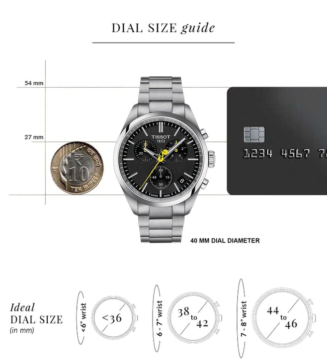 Tissot PR 100 Tour de France Chronograph Watch for Men With Interchangeable Strap - T1504171105100 - KRISHNA WATCH COMPANY