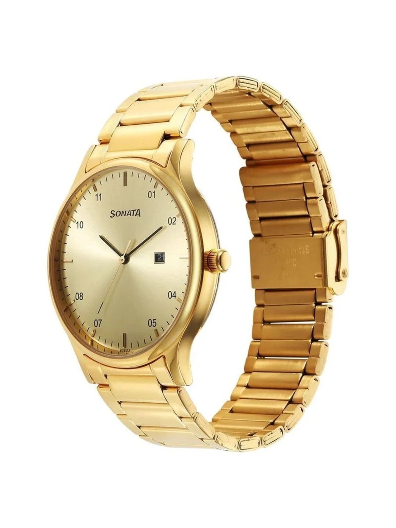 Sonata Essen Analog Watch for Men NS77105YM03 - KRISHNA WATCH COMPANY