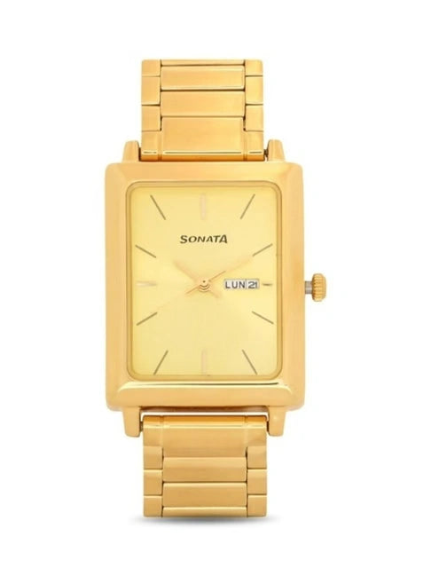 Sonata Analog Watch for Men NS7078YM04 - KRISHNA WATCH COMPANY