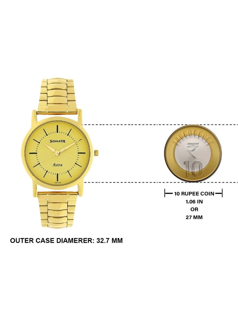 Sonata Astra Analog Watch for Men NS77049YM01 - KRISHNA WATCH COMPANY