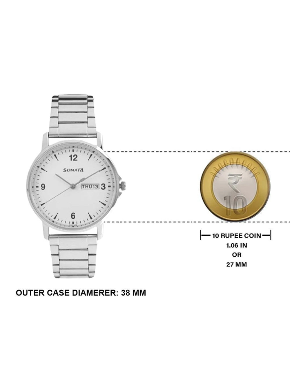 Sonata Essentials Analog Watch for Men - 77084YM03 - KRISHNA WATCH COMPANY