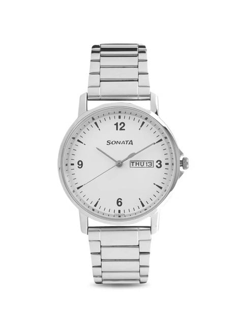 Sonata Essentials Analog Watch for Men - 77084YM03 - KRISHNA WATCH COMPANY