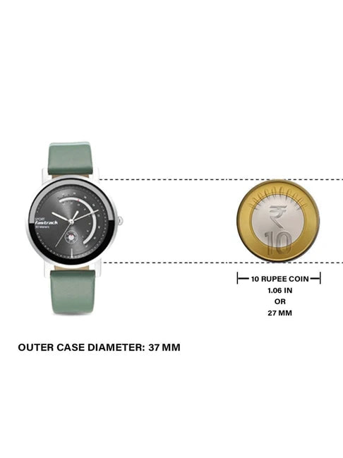 Fastrack Wear Your Look Quartz Grey Dial Leather Strap Watch for Girls ns6172sl04 / 6172sl04 - KRISHNA WATCH COMPANY