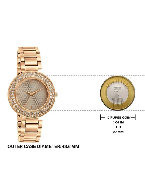 Sonata Blush It Up Rose Gold Dial Women Watch With Stainless Steel Strap ns87033wm01 / 87033wm01 - KRISHNA WATCH COMPANY