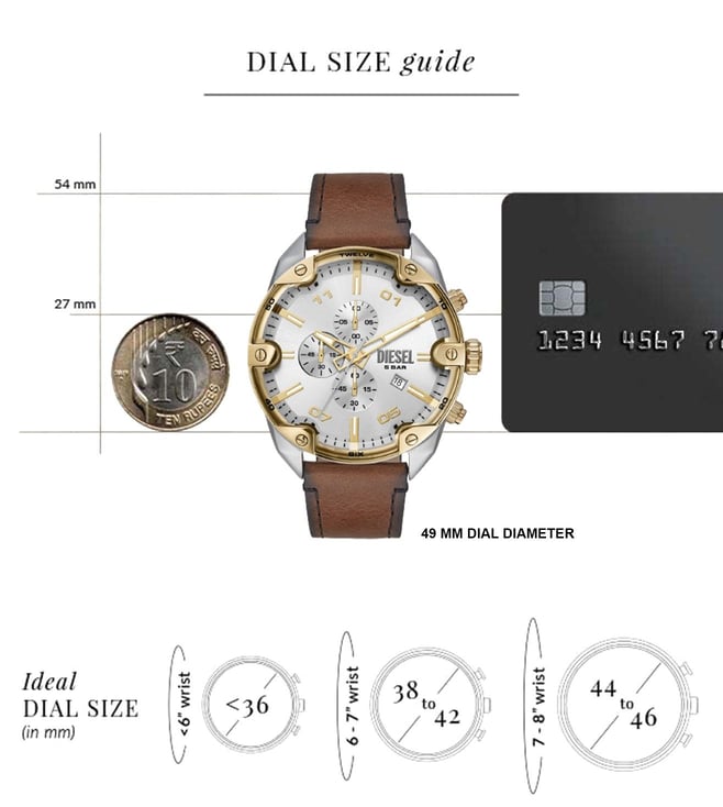 DIESEL Spiked Chronograph Watch for Men - DZ4665 - KRISHNA WATCH COMPANY
