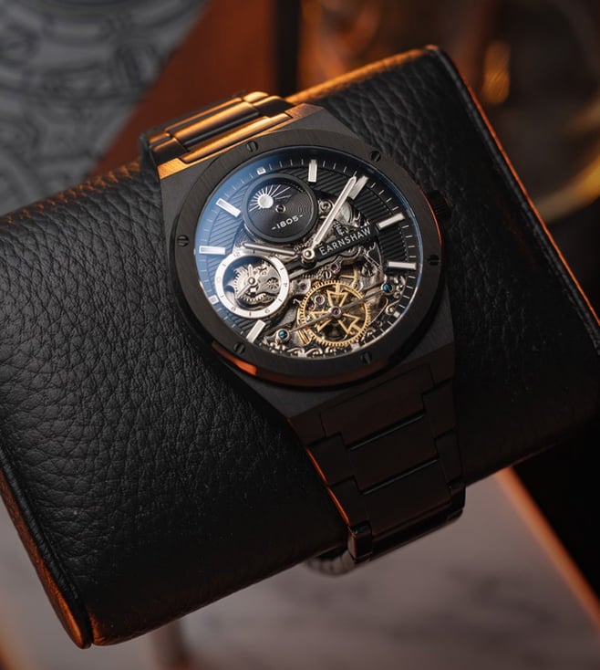 EARNSHAW Drake Dual Time Automatic Watch for Men ES-8291-55 - KRISHNA WATCH COMPANY