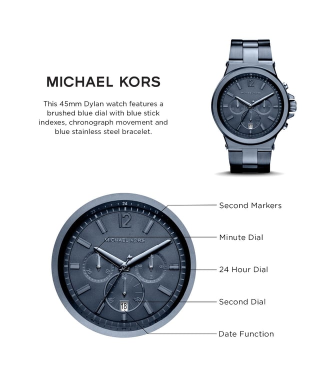 Michael Kors Dylan Outlet Chronograph Watch for Men - MK8655 - KRISHNA WATCH COMPANY