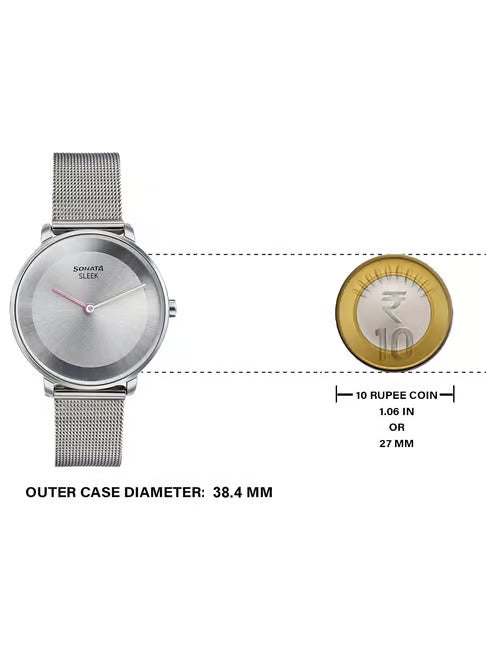 Sonata Sleek Quartz Analog Watch for Women 8191sm01 - KRISHNA WATCH COMPANY