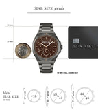 Kenneth Cole Quartz Multifunction Brown Dial Stainless Steel Strap Watch for Men KCWGK0035404MN