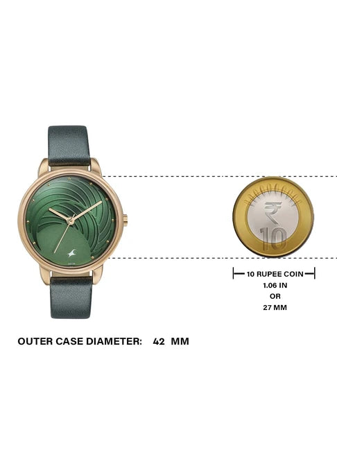 Fastrack Stunners Quartz Multifunction Green Dial Watch for Girls - 6282WL01 - KRISHNA WATCH COMPANY