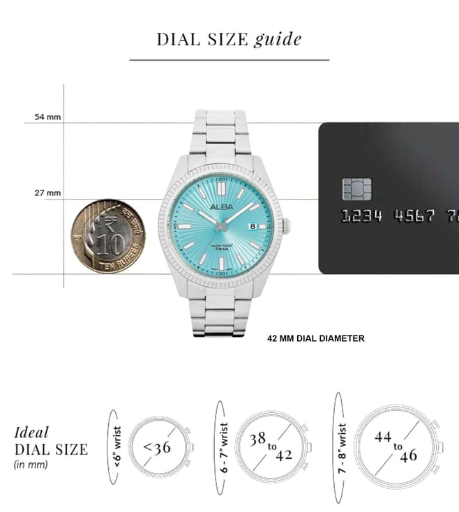 Alba Analogue Blue Dial Men's Stainless Steel Watch-As9S71X1 - KRISHNA WATCH COMPANY