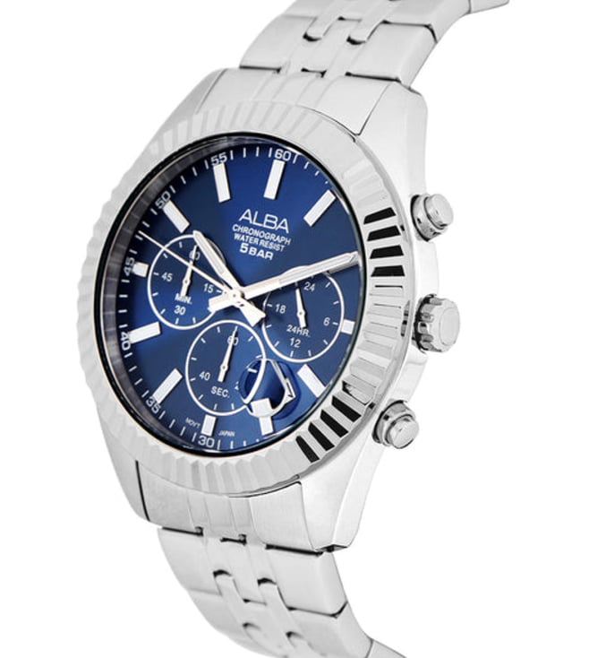 Alba Midnight Blue Dial Chronograph AT3H17X1 - KRISHNA WATCH COMPANY