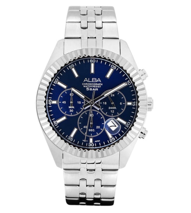 Alba Midnight Blue Dial Chronograph AT3H17X1 - KRISHNA WATCH COMPANY