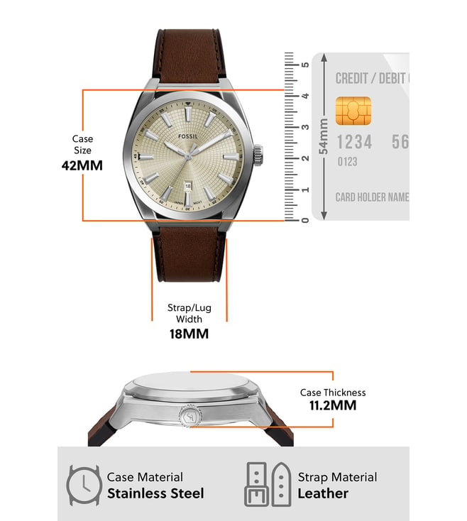Fossil Everett Analog Watch for Men FS6071 - KRISHNA WATCH COMPANY