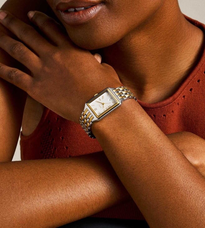 Fossil Raquel Three-Hand Date Two-Tone Stainless Steel Watch ES5368 - KRISHNA WATCH COMPANY