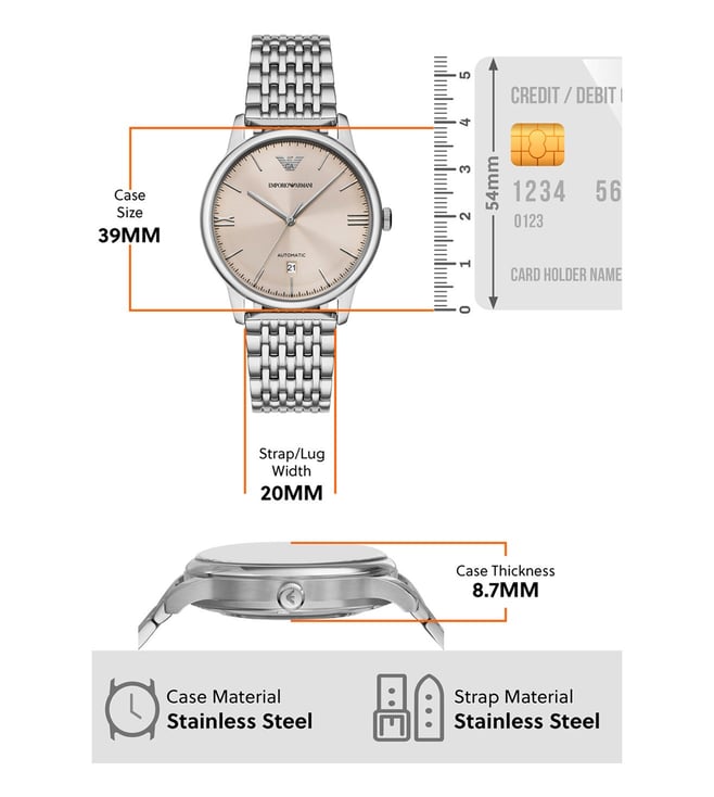 Emporio Armani Automatic Watch for Men AR60082 - KRISHNA WATCH COMPANY