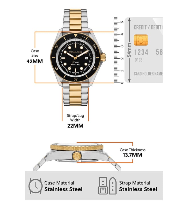 Michael Kors Maritime Analog Watch for Men MK9180 - KRISHNA WATCH COMPANY